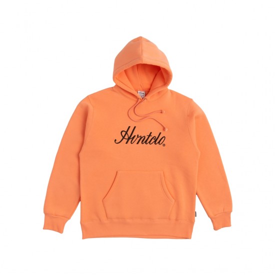 CALLIGRAPHY SIDEWAYS PEACH HOODIE