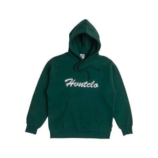 BRUSHED FONT DARK GREEN HOODIE