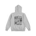 ALL LOGOS GREY ZIP-HOODIE