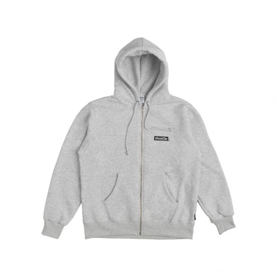 ALL LOGOS GREY ZIP-HOODIE