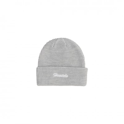 BRUSHED FONT GREY RIB BEANIE