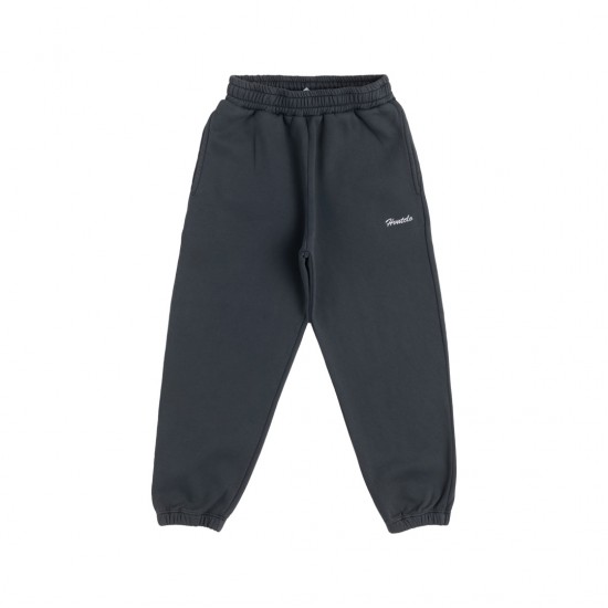 BRUSHED FONT DARK GREY SWEATPANTS