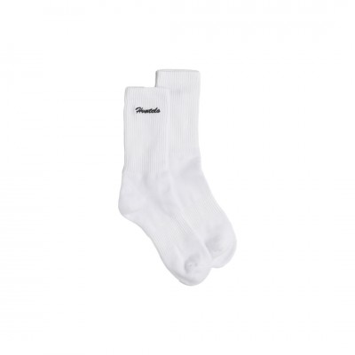 BRUSHED FONT WHITE SOCKS