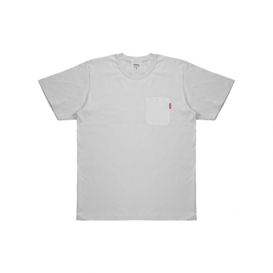 WHITE POCKET LABEL TEE