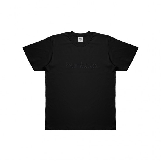 BLACK CIRCULAR FONT TEE