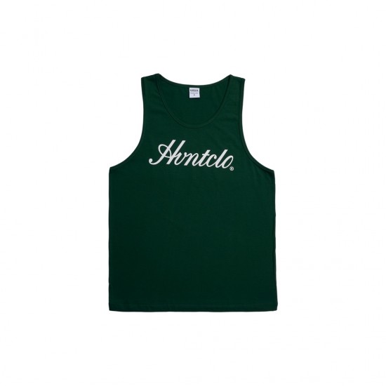 DARK GREEN SIDEWAYS TANK-TOP