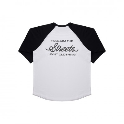 WHITE/BLACK STREETS 3/4 SLEEVE