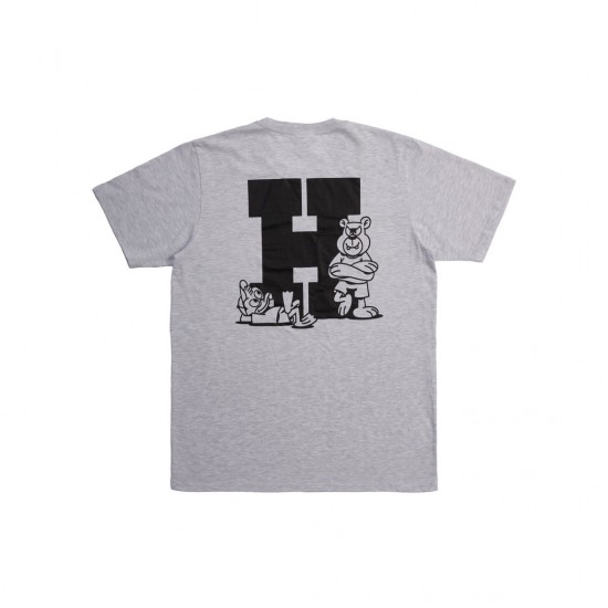 GREY H TEE