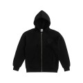 TONE TO TONE BLACK ZIP-HOODIE